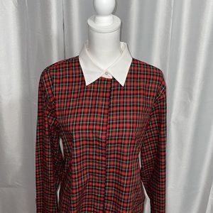Classic Ralph Lauren Plaid Blouse - 2X